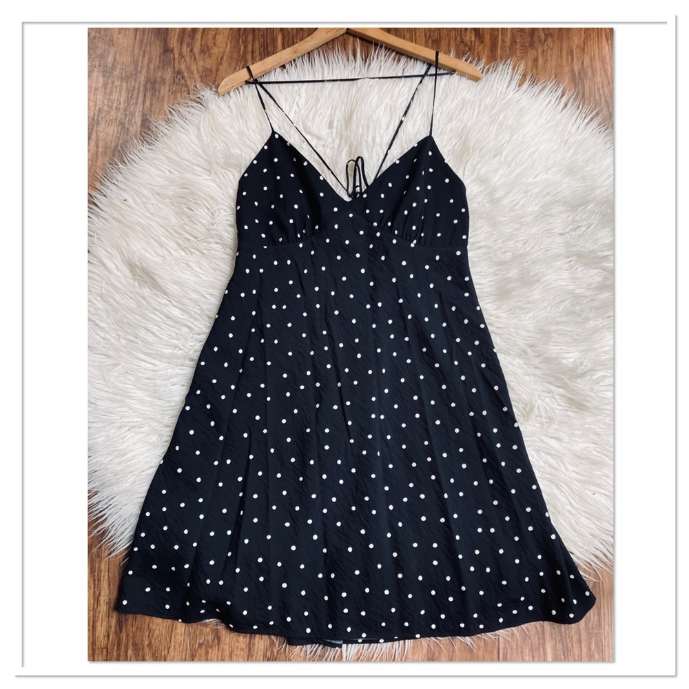 NWT Madewell The Layton Mini Slip Dress Bonsai Bloom Black Size 14